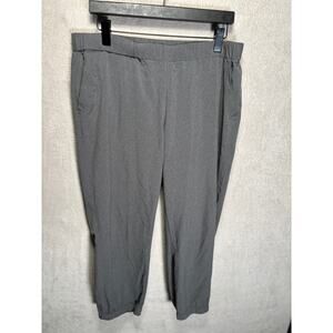 Eddie Bauer‎ Elastic Waist Capri Pant Gray Womens Size Large